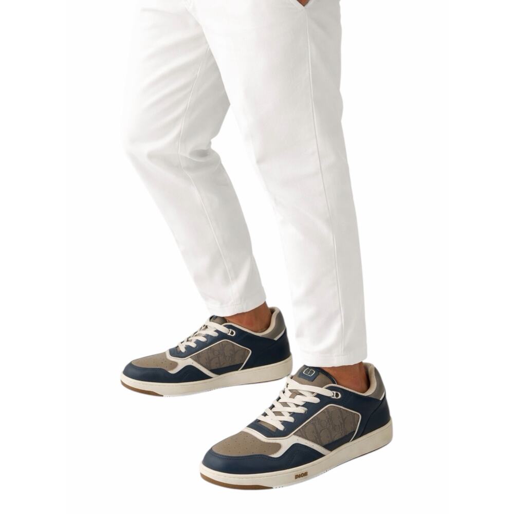 Christian Dior B27 Oblique Galaxy Low Top Sneaker Blue Gray Size 46/ Size 13